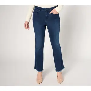 Belle by Kim Gravel Petite TripleLuxe Denim Ankle Flare Jean