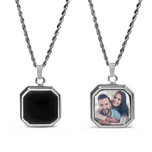 Custom Heat photo Magic Necklace with Hidden Picture Heat Activated Magic Lover