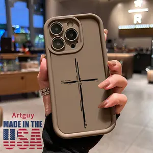 Numbered Cross Cover Advanced fashion gift Case for iPhone 17 Pro Max 16 Plus 15 14 13 12 11 Air XR E Shockproof Non Slip Military-Grade Protection Silicone Cover