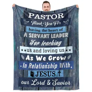 PastoR Gifts foR Men, Brithday Gifts foR PastoRs Women, Christmas Thank You Gifts foR PastoR, Religious Christian Blanket PastoR Gift Ideas