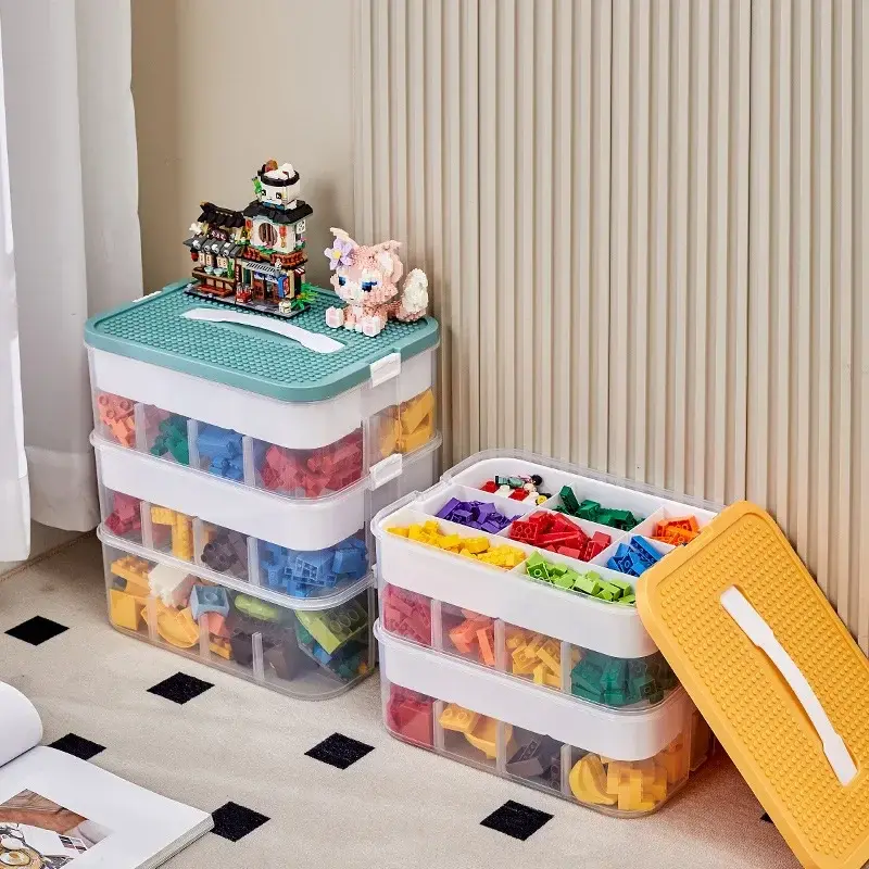 Plastic Storage Box For Lego Children Jigsaw Puzzle Building Block ...