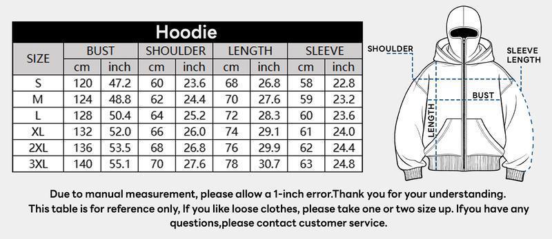 Balaclava Jacket Zip Up Fashion Double Layer Hoodie Hip Hop Outerwear Jacket Y2K Clothing for Men and Women