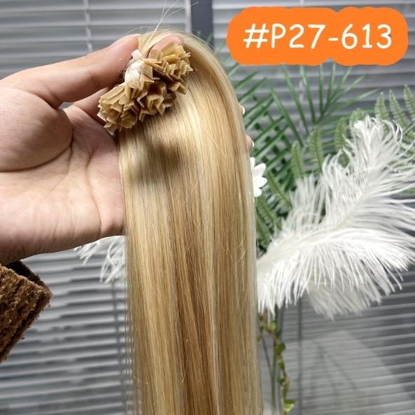 Capsule K Tip V Tip Fusion Keratin Human Hair Extensions, Brazilian Nail Hair 50pcs 30g, 12-28 Inch Silky Straight Natural Remy Hair, Invisible Pre-Bonded, No Tangle No Shedding, Thick Soft & Long-Lasting for Women Daily Party Salon Use