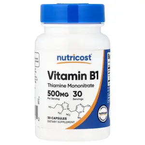 Nutricost Vitamin B1, 500 mg , 30 Capsules
