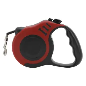 VOCOSTE Retractable Pet Leash Ergonomic Dog Leash for Pet 196.85" Red 1 Pc