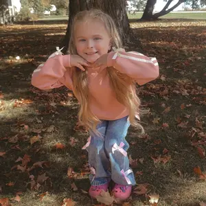 Toddler Girl's Denim Bow Decor Jeans, Cute Comfy Trousers for Daily Wear, Kids Bottoms for All Seasons, Jeans With Pockets