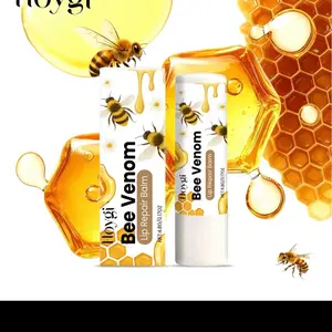 Bee Venom Organic Nourishing Custom Stickers Lip Balm Moisturizer Private Label Vegan for Dry Lips