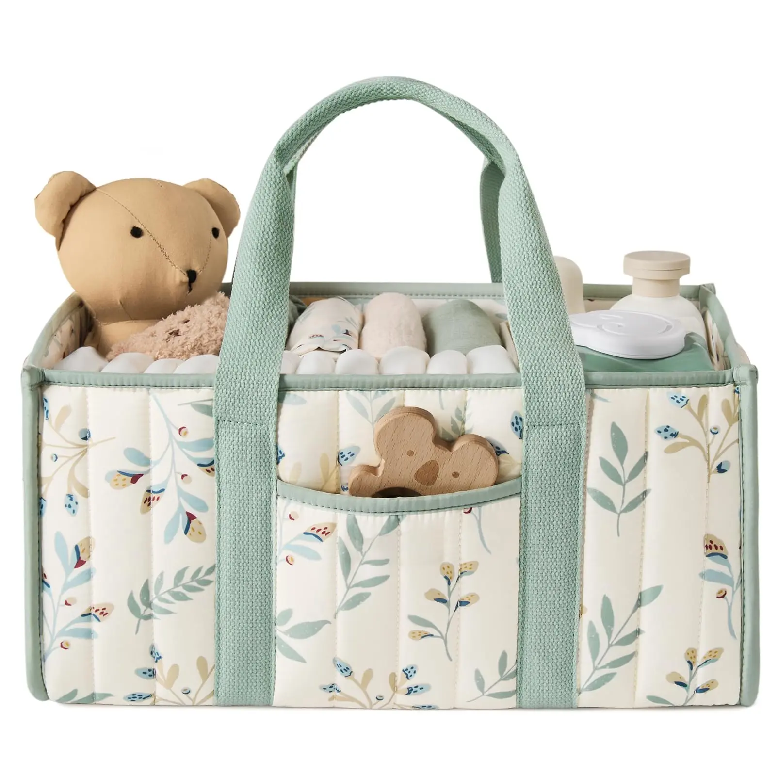 Cute Diaper Travel Bag - On-the-Go Diaper Organizer Caddy, Stylish Nursery Storage Basket, Baby Shower Gift for Newborn Essentials, Cute Diaper Bags