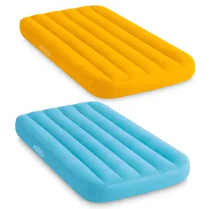 Intex Cozy Kidz Bright & Fun-Colored Inflatable Air Bed w/ Carry Bag (2 Pack)