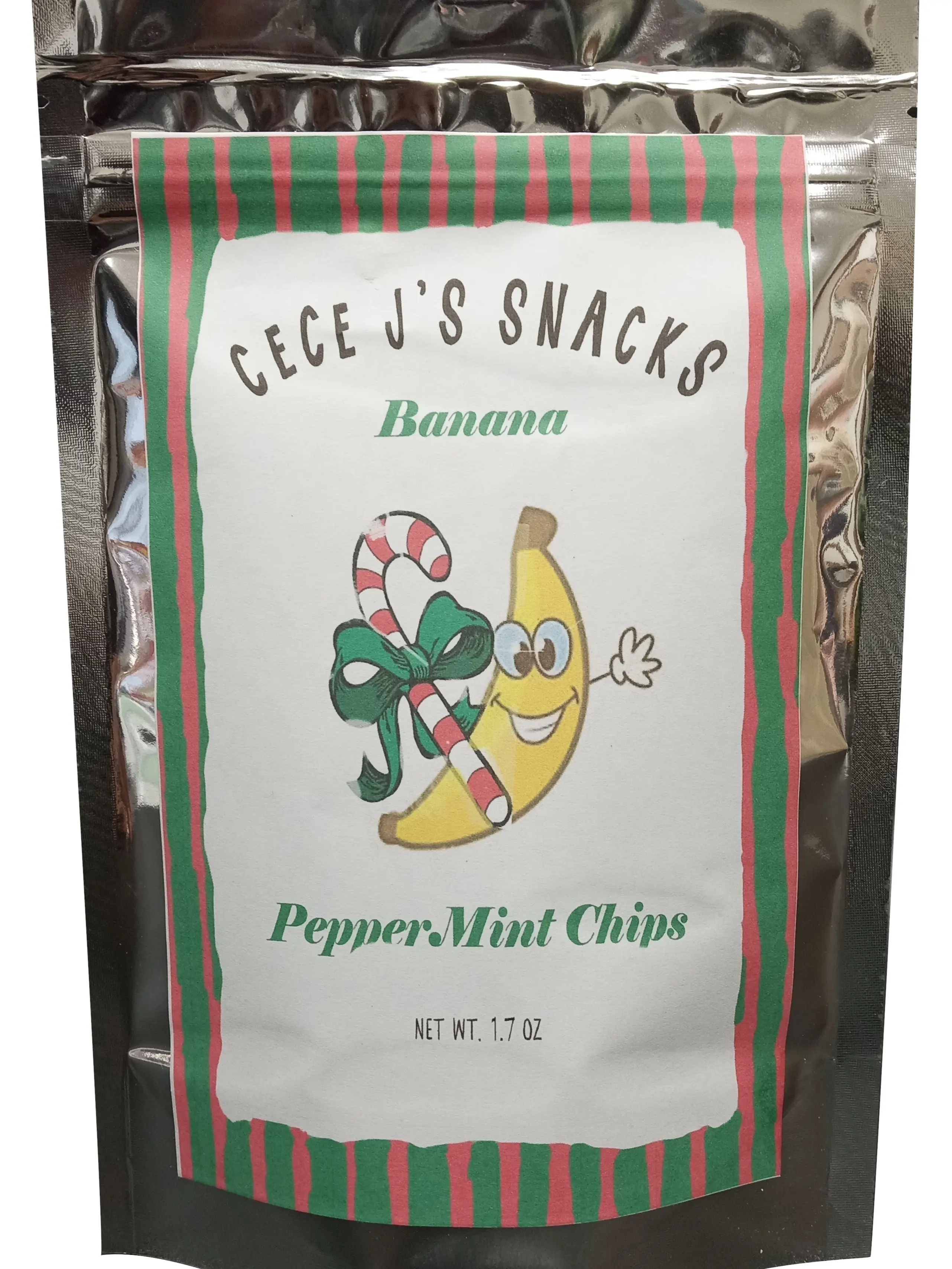 Banana Peppermint Chips Snack Sweet Crispy Natural Crunchy