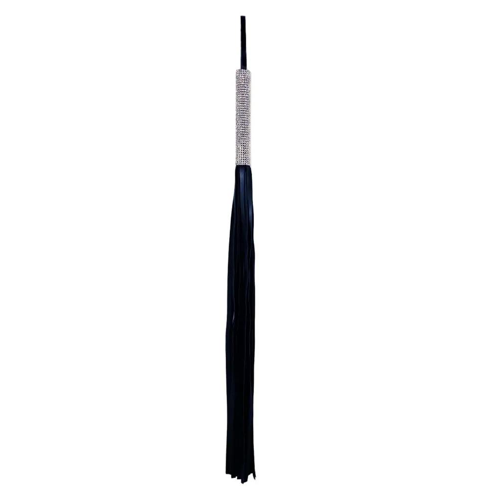 V For Vibes Black Vegan Leather Horse Whip Tyche