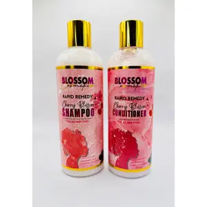 Blossom Cosmetics Rapid Remedy Cherry Blossom Shampoo & Conditioner DUO - Infused with Coconut Oil, Avocado Oil, & Tea Tree Oil for Healthy Hair Growth