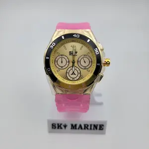 SKYMARINE Analog Watch, Pink Bands