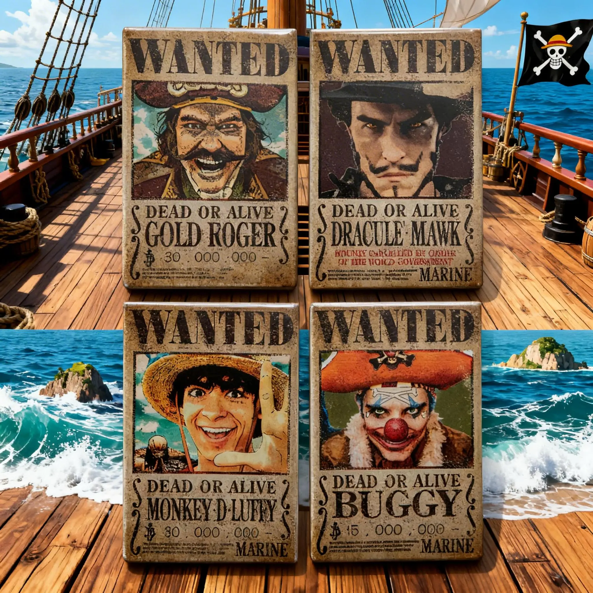 One Piece Officially Licensed Novelty Refrigerator Magnet 3D Figures Fridge Magnet Kitchen Decor Magnet Home Decor Luffy Mihawk Roger Buggy Set Netflix