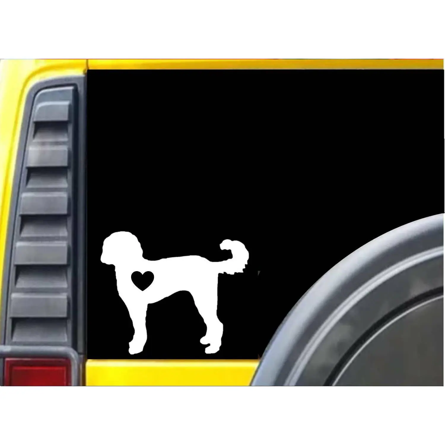 Goldendoodle Little Heart K597 6" vinyl sticker dog decal