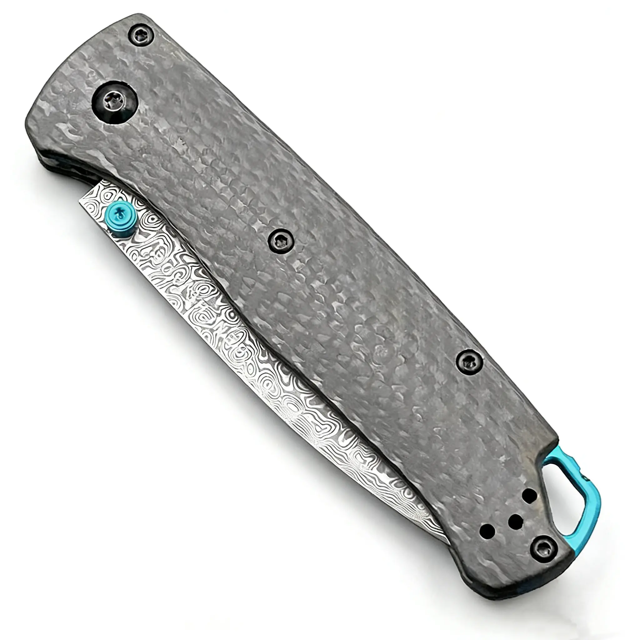 Translucent Blue Carbon Fiber EDC Pocket Knife for Camping Hunting Survival Outdoor Adventure Multifunctional Tool with Night Vision Binoculars Lightweight Compact