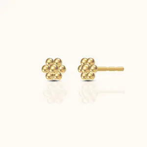 Hexagon Beaded Stud Earrings
