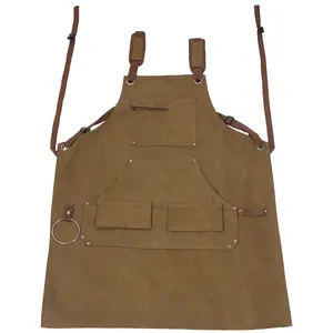 Hardware Long Heavy Duty  Canvas Tool Apron, Carpenter Aprons, Woodworking Aprons, Carpenters 16 Oz ,Fully Adjustable to Comfortably Fit Men and Women ,not waxed