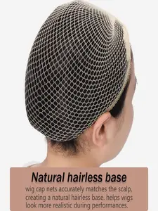 Mesh Wig Cap Net, Open End Hair Mesh Net, Liner Weaving Caps for Women Men Kids, Wig Caps for Halloween Cosplay