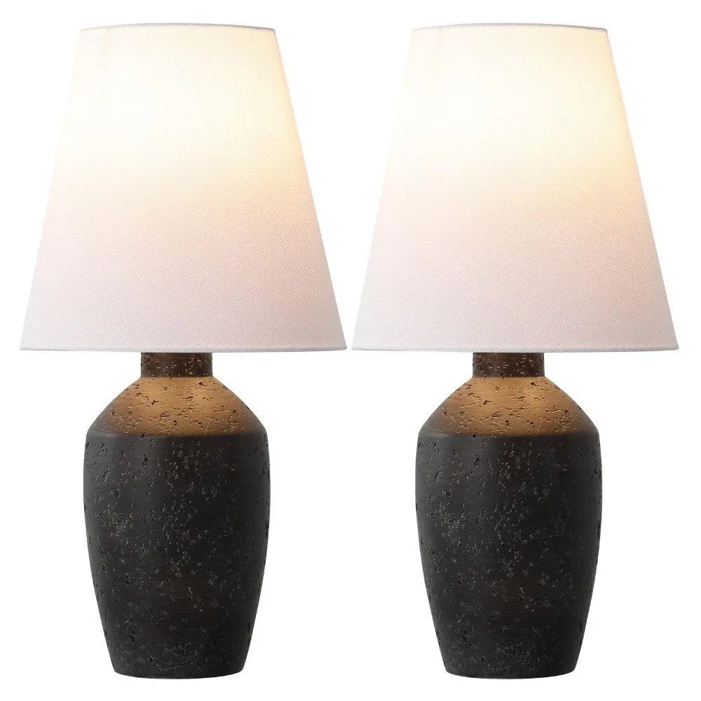 Xander 19.5" Minimalist Scandinavian Concrete Effect Resin/Iron Ginger Jar LED Table Lamp Xander 19.5" Minimalist Scandinavian Concrete Effect Resin/Iron Ginger Jar LED Table Lamp