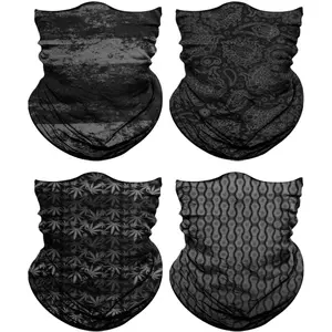 4Pack  Gaiter for Men Women  Cover Mask  Wrap Balaclava Headwear Bandana Headband Magic Scarf