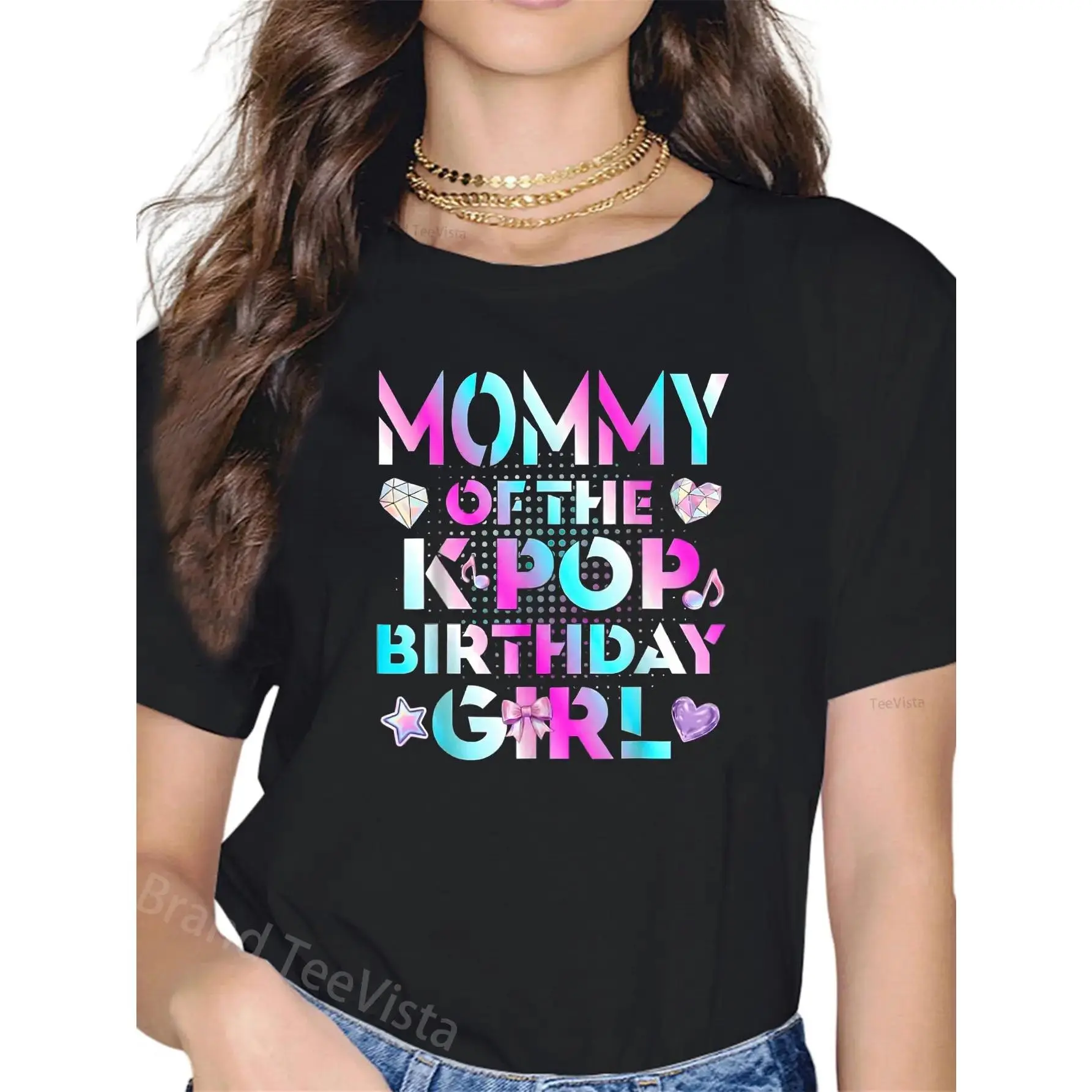 Mommy of The Birthday Girl K-pop Family Matching Party T-Shirt