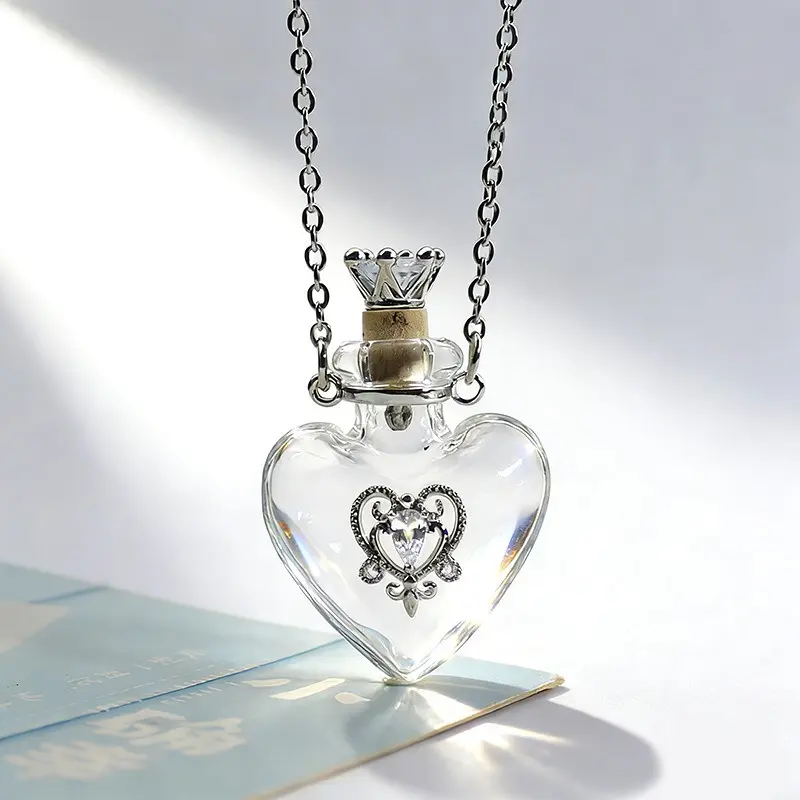 Transparent heart shaped essential oil b
