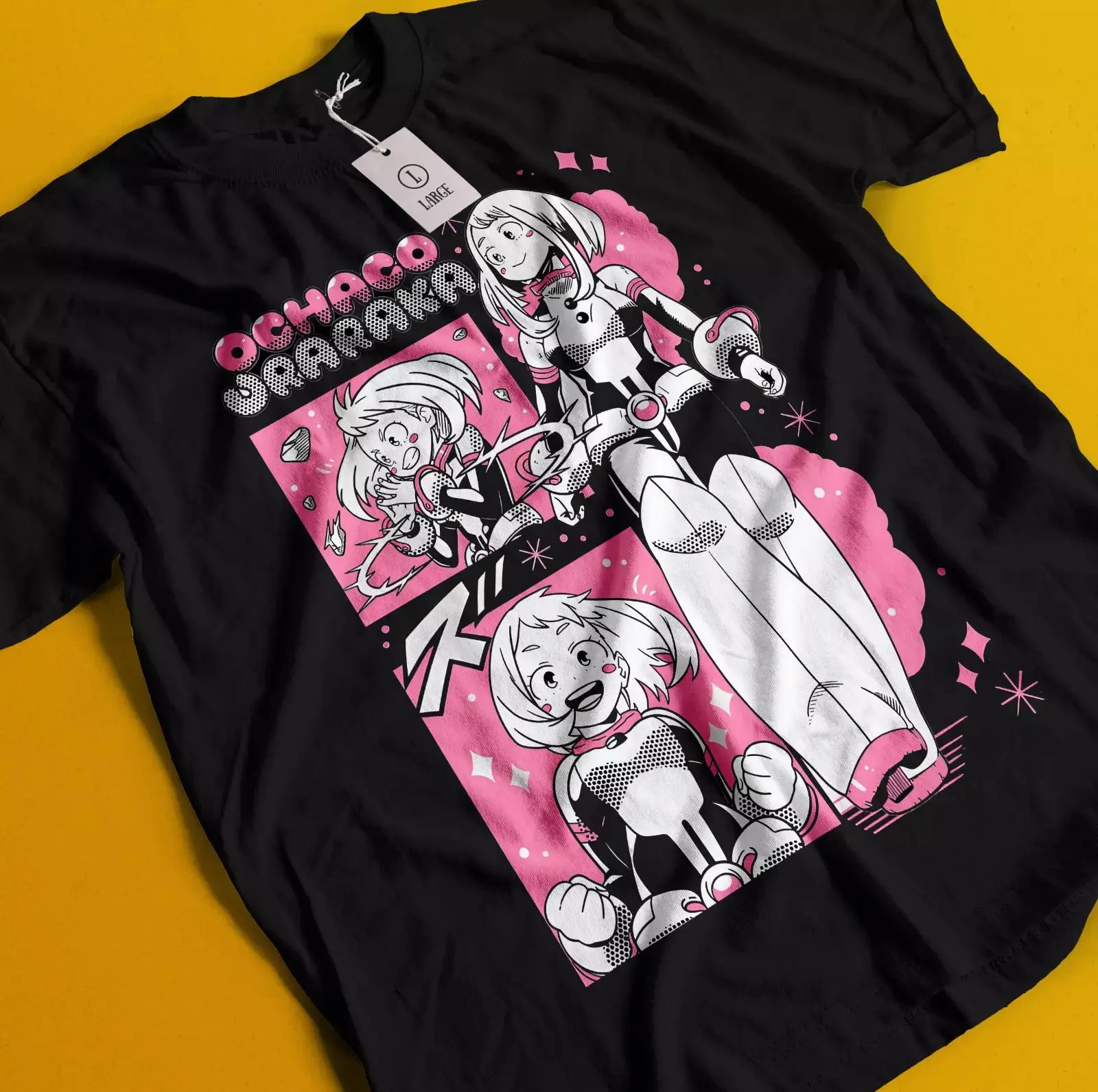 Ochaco Uraraka My Hero Academia T-shirt, Endeavor Midoriya Shirt All Sizes, Anime Unisex Graphic Printed Cotton Tee Casual Top For Anime Lover, Classic Menswear Outfits