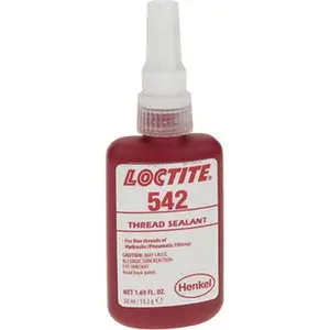 Loctite 542 Series Red Medium-Strength Thread Sealant, 50 mL (1.7 fl oz), Product Number 237051