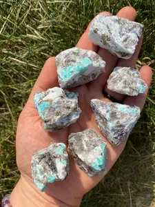 Raw Amazonite, Smoky Quartz, Lepidolite & Clear Quartz Stone