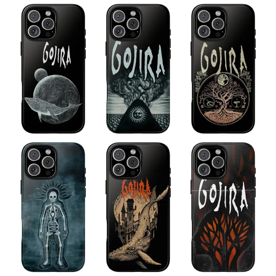 Gojira Tough Phone Case -  Retro Vintage Gojira Rock Band Phone Cover For iPhone 17/16/15/14/13/12/11/X Plus Pro Max Mini, Gift for Dad