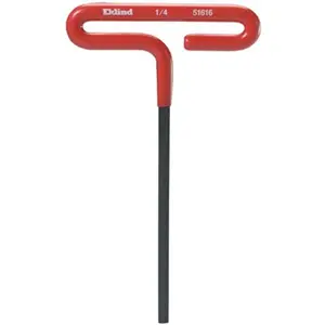 212 MAIN T-Shaped Handle Hex Wrench, Steel T-Handle Type, 9-64 in Size, Cushioned Grip