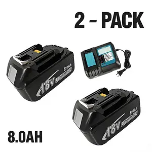 Compatible with Makita 18V 8Ah lithium battery pack BL1860, including electric drills, angle grinders and other cordless power tools. Building and woodworking tool accessory batteries with long battery life and LED battery level indicator. cutting metal