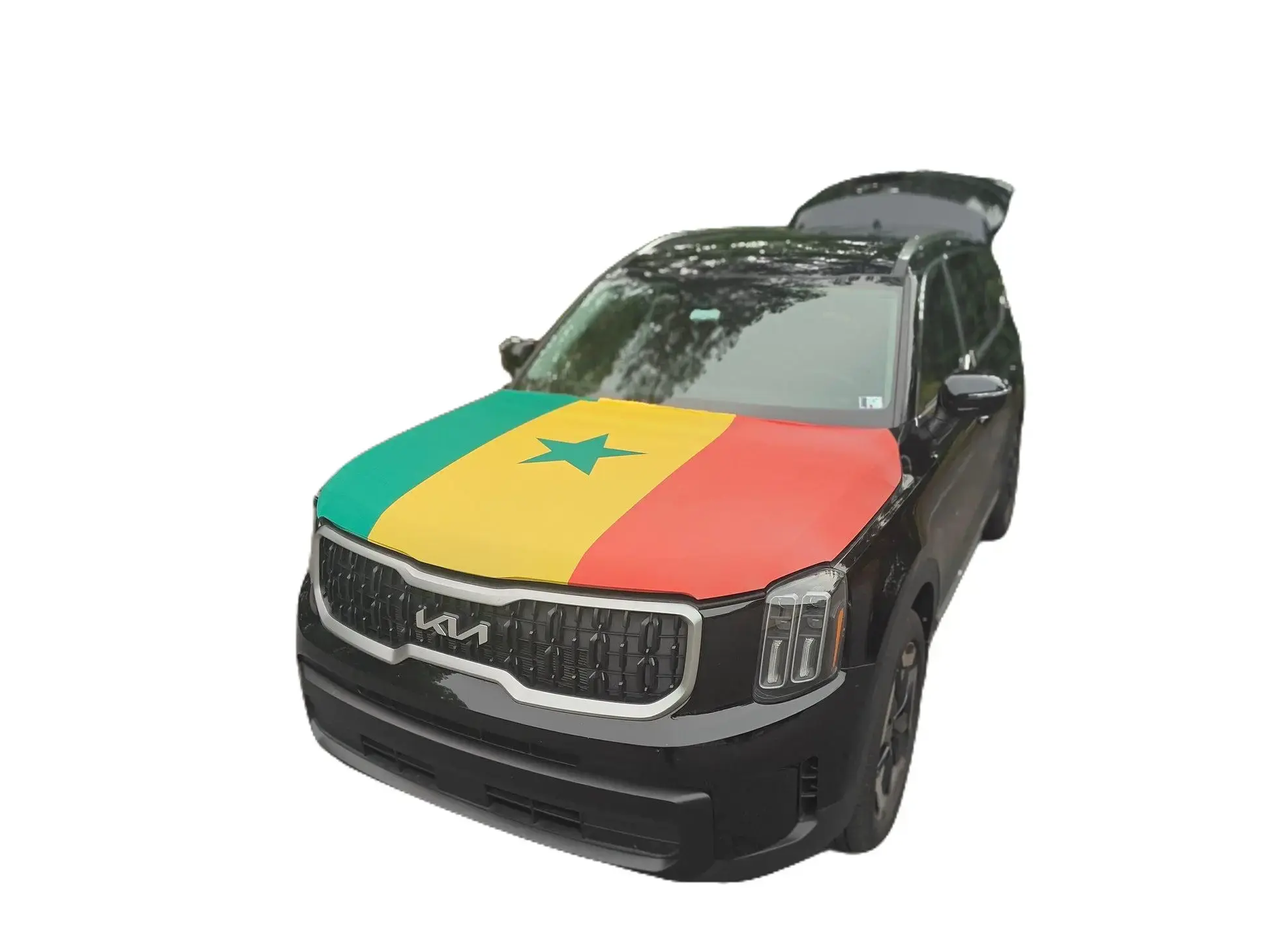 Senegal Flag Print Hooded Cape Clothes - Adjustable Hood, Lightweight, Simple Look, Casual, Comfortable Sports Collectible for Football Fans, Easy to Carry for Games, Watch Parties