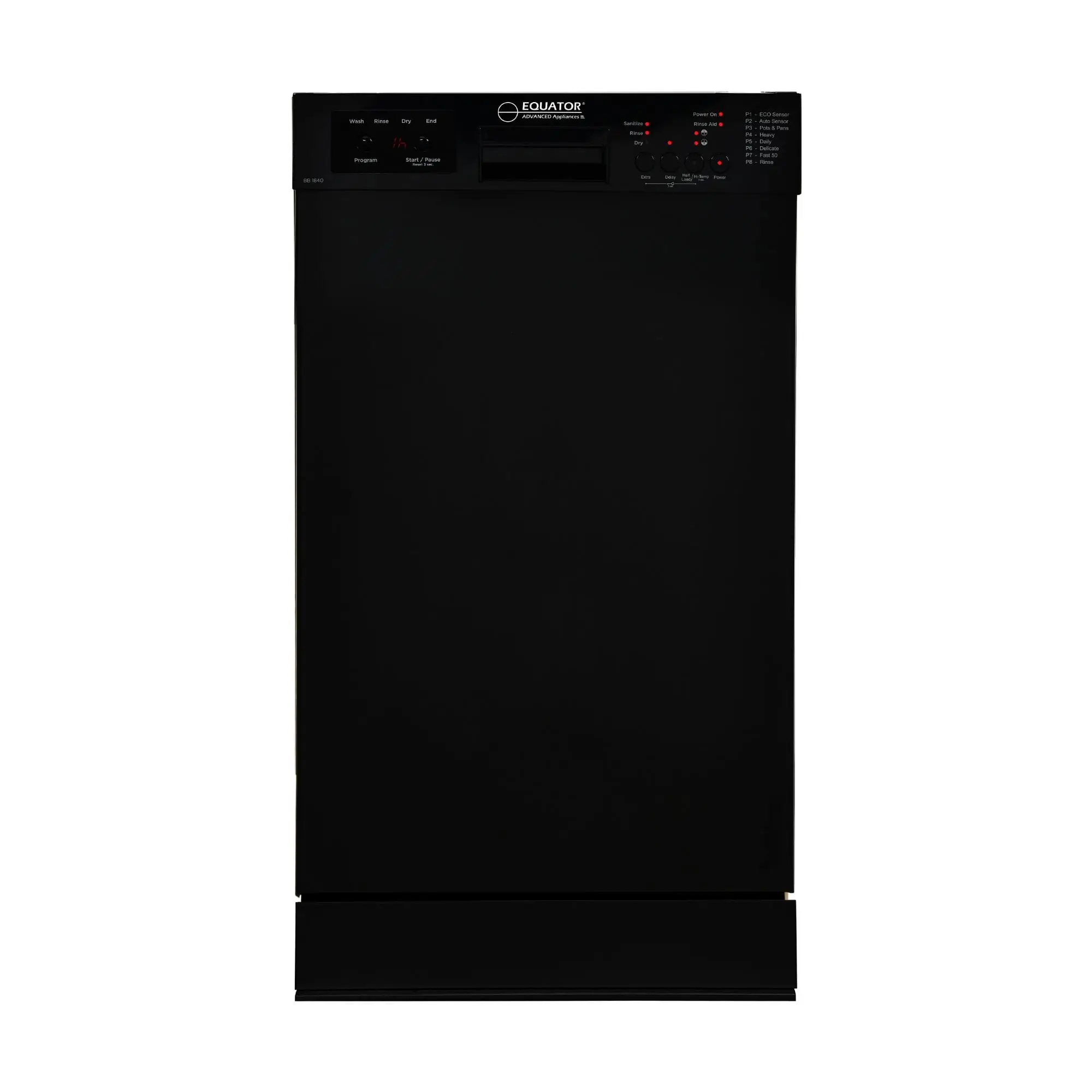 Equator 18' Dishwasher Europe ADABuiltin 10 Place Sani Delay 1/2 Load 51dB 3.2gal