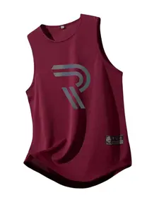 Men's Quick-Dry Stretchy Fitness Running Tank Top, Ideal for Casual Wear, Sports Training, Running, All Seasons, Loose-Fitting, Short Sleeve