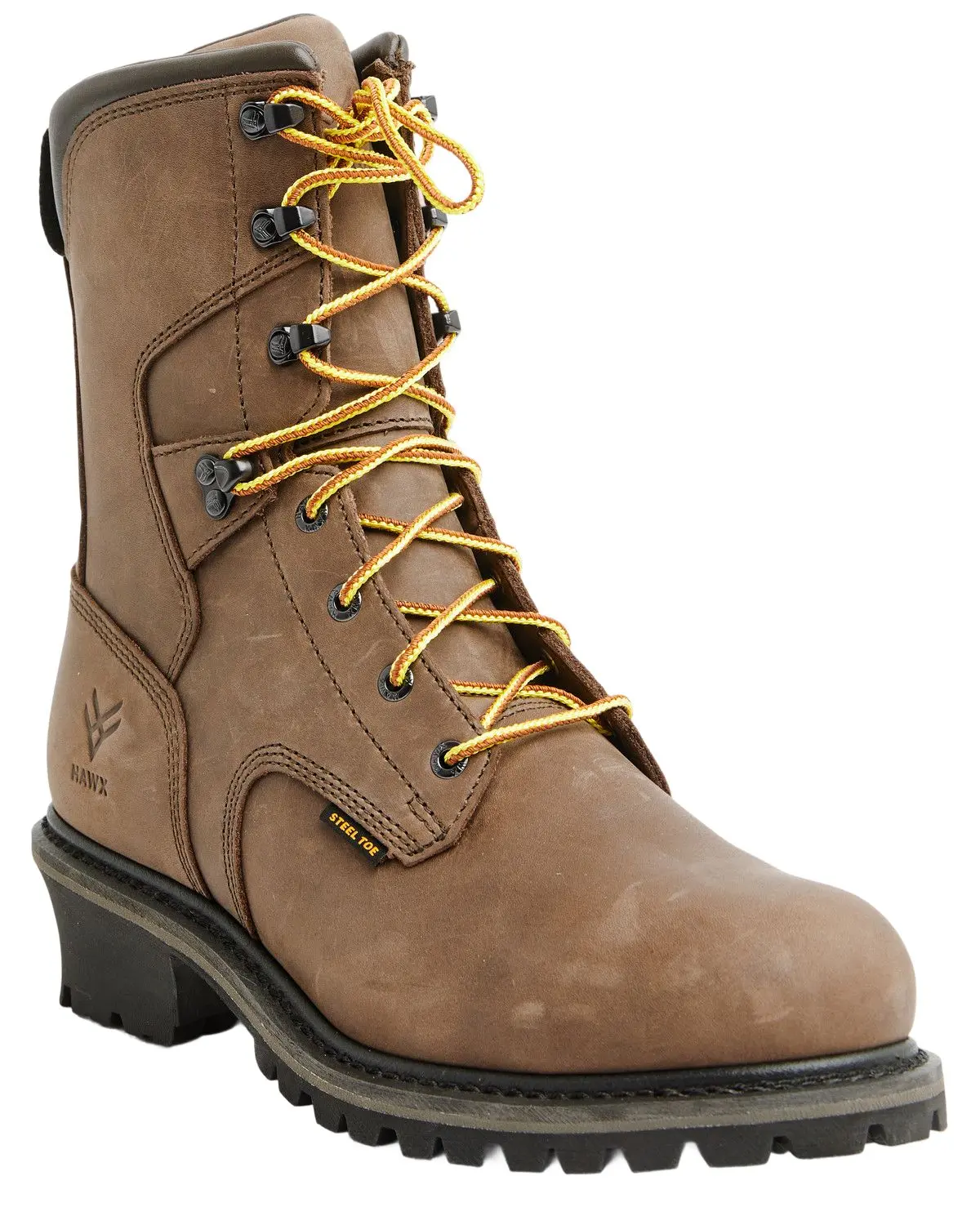 Hawx Men's Men'S 8" Logger Lace-Up Waterproof Work Boot Steel Toe - Bhxs0r0w901-2