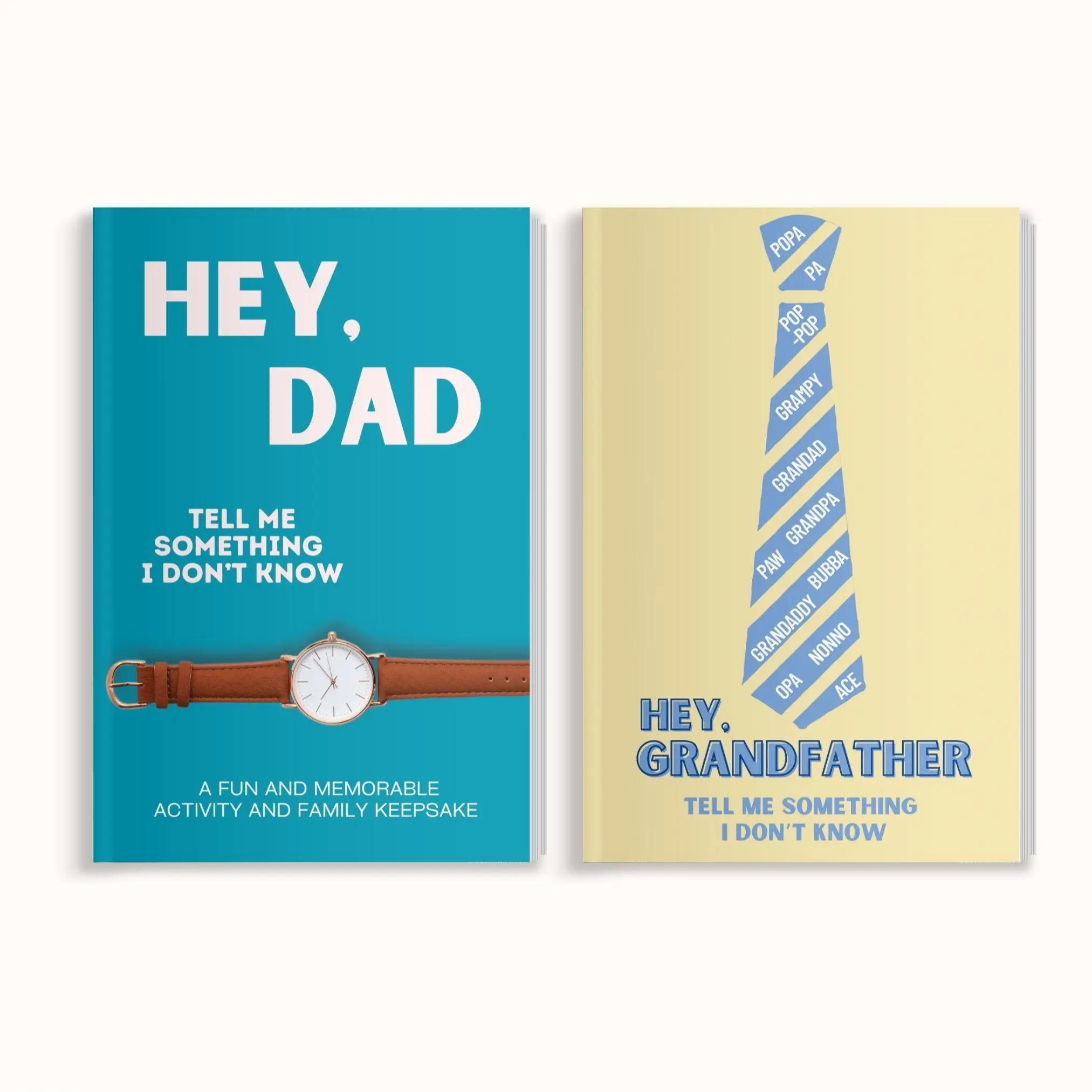 Hey Dad and Grandfather! Tell Me Something I Don't Know - 2 Book Bundle by LARKINROAD, Gift for Dad and Grandpa for Father's Day