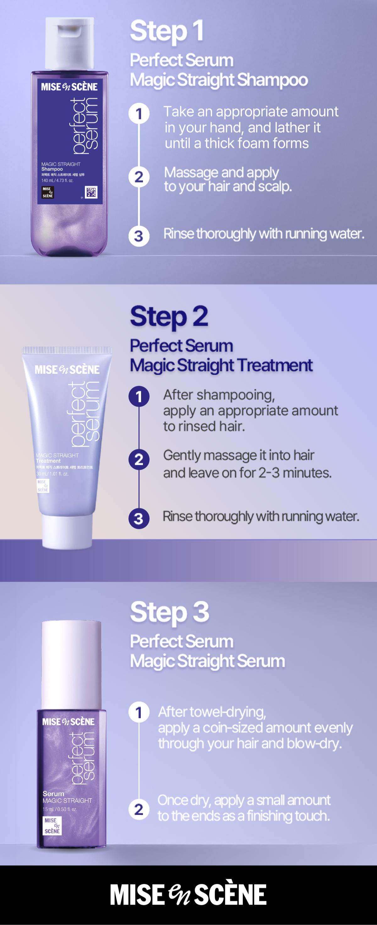 Perfect Serum Starter Kit (2 Options) | Mise En Scène | Trial-Size Hair Serum+Shampoo+Treatment | Korean Hair Care for Damaged Hair, with Moroccan & Jojoba Oils, Glossy Shine Perfect Serum Starter Kit (2 Options) | Mise En Scène | Trial-Size Hair Serum+Shampoo+Treatment | Korean Hair Care for Damaged Hair, with Moroccan & Jojoba Oils, Glossy Shine