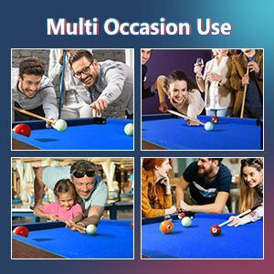 PEXMOR 48" Pool Table, Billiard Game Table for Kids and Adults, Mini Pool Table Set Indoor & Outdoor for Game Room Family with Balls, Cues, Chalk, Brush and Triangle