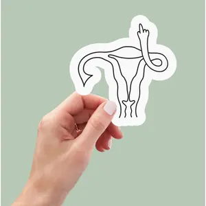 Uterus Middle Finger sticker, Pro Choice, Roe V Wade Sticker, Feminist Sticker, Abortion Rights Sticker, Women Rights
