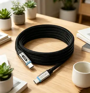 140-Watts Multi-Protocol Fast Charging USB-C Data Cable, 5.9FT Type-C Cable with PPS Support for Mobile Phones, Chargers & Electronic Devices