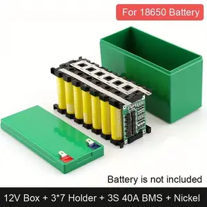 12v7ah Battery Box Kit, Durable Storage Solution for Batteries, Ideal for Home & Office Use, Easy Installation Design