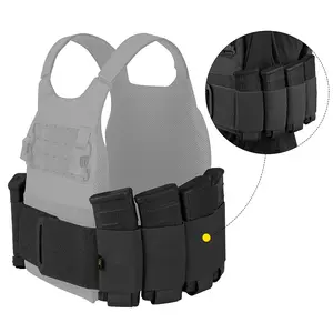 KRYDEX Tactical Quick Release Hook & Loop Elastic QUAD  Carrier Cummerbund for Plate Carrier Vest 1 Pair