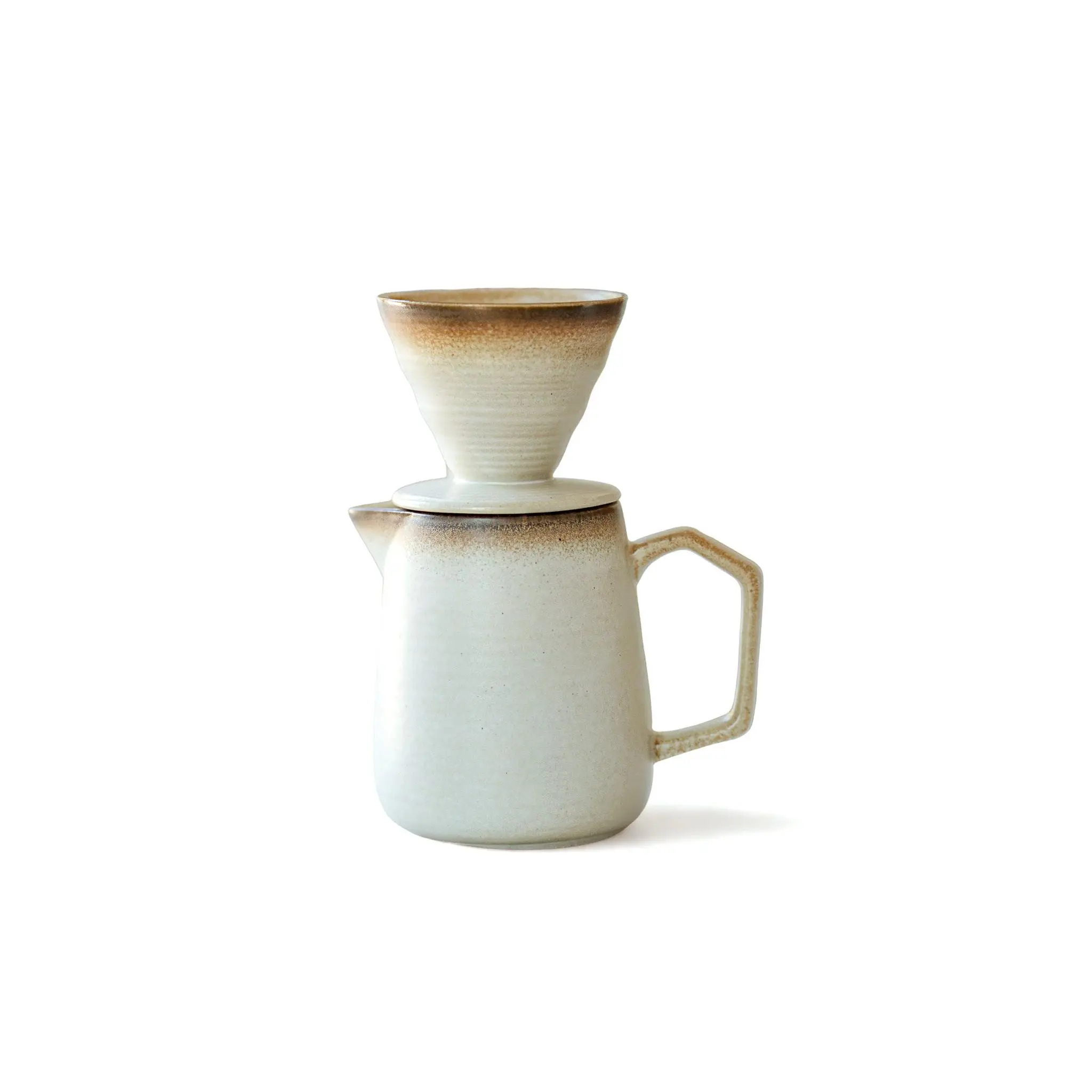 Rustic Stoneware Pour Over Coffee Set