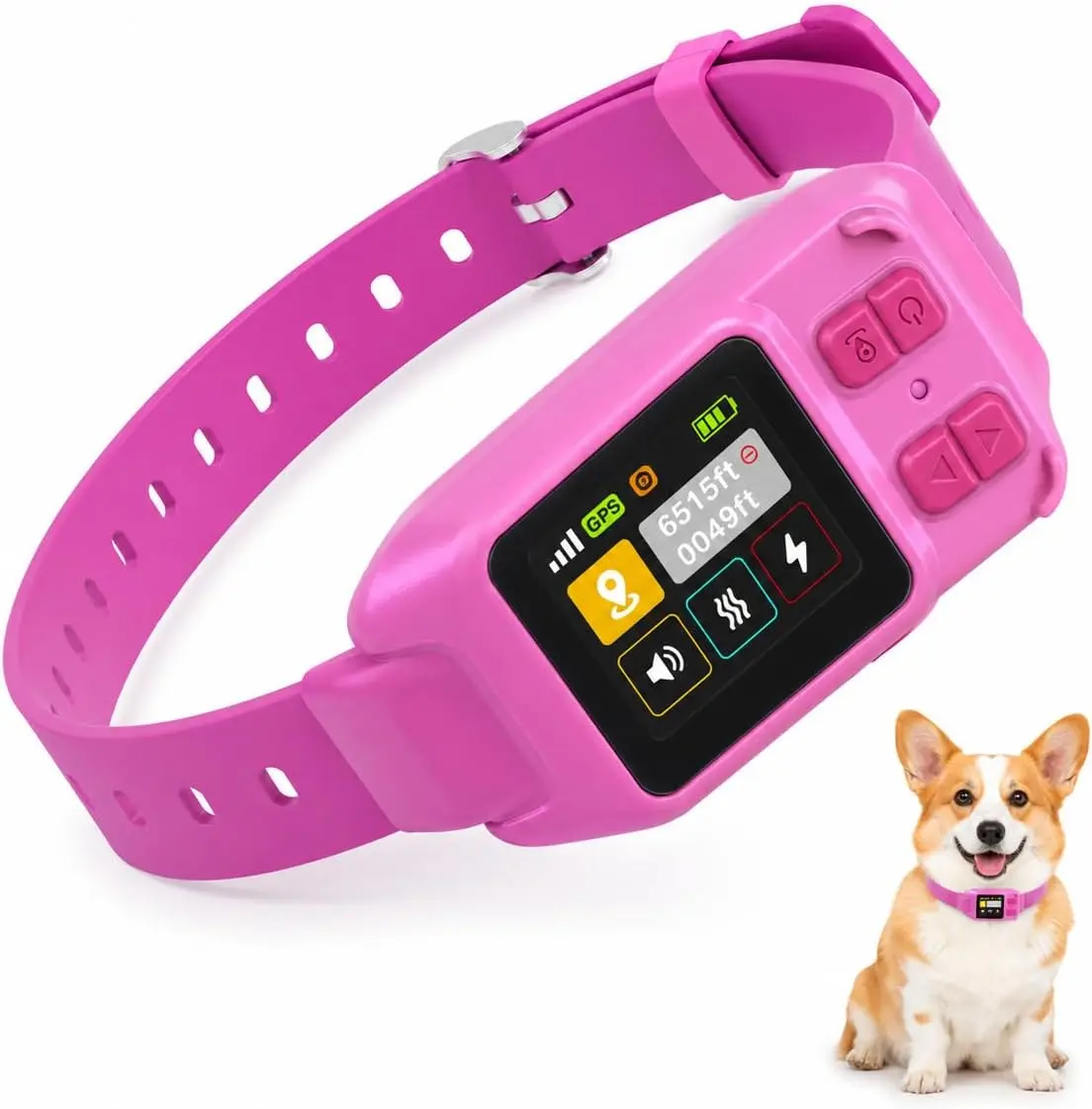 RPZ GPS Dog Fence Wireless System for Dogs, Invisible Fence with Custom Polygon Boundary, GPS Dog Collar Fence System, IP67 Waterproof Electric Fence for Dogs with Tone Vibration Shock