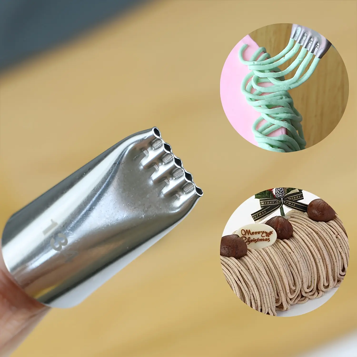 1pc Stainless Steel Cake Decorating Piping Tips Multi Pattern Nozzles, Cake Decoration Supplies - Professional-Grade Icing Nozzles for Cream Rose Flower Decoration Pastry Nozzles- Baking Tools and Kitchen Gadgets for Cake Cupcake Decorating Enthusiasts