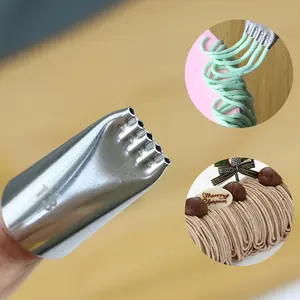 1pc Stainless Steel Cake Decorating Piping Tips  - Professional-Grade Icing Nozzles for Cream Rose Flower Meringue Biscuit Decoration Pastry Nozzles- Essential Baking Tools and Kitchen Gadgets for Cake Cupcake Decorating Enthusiasts