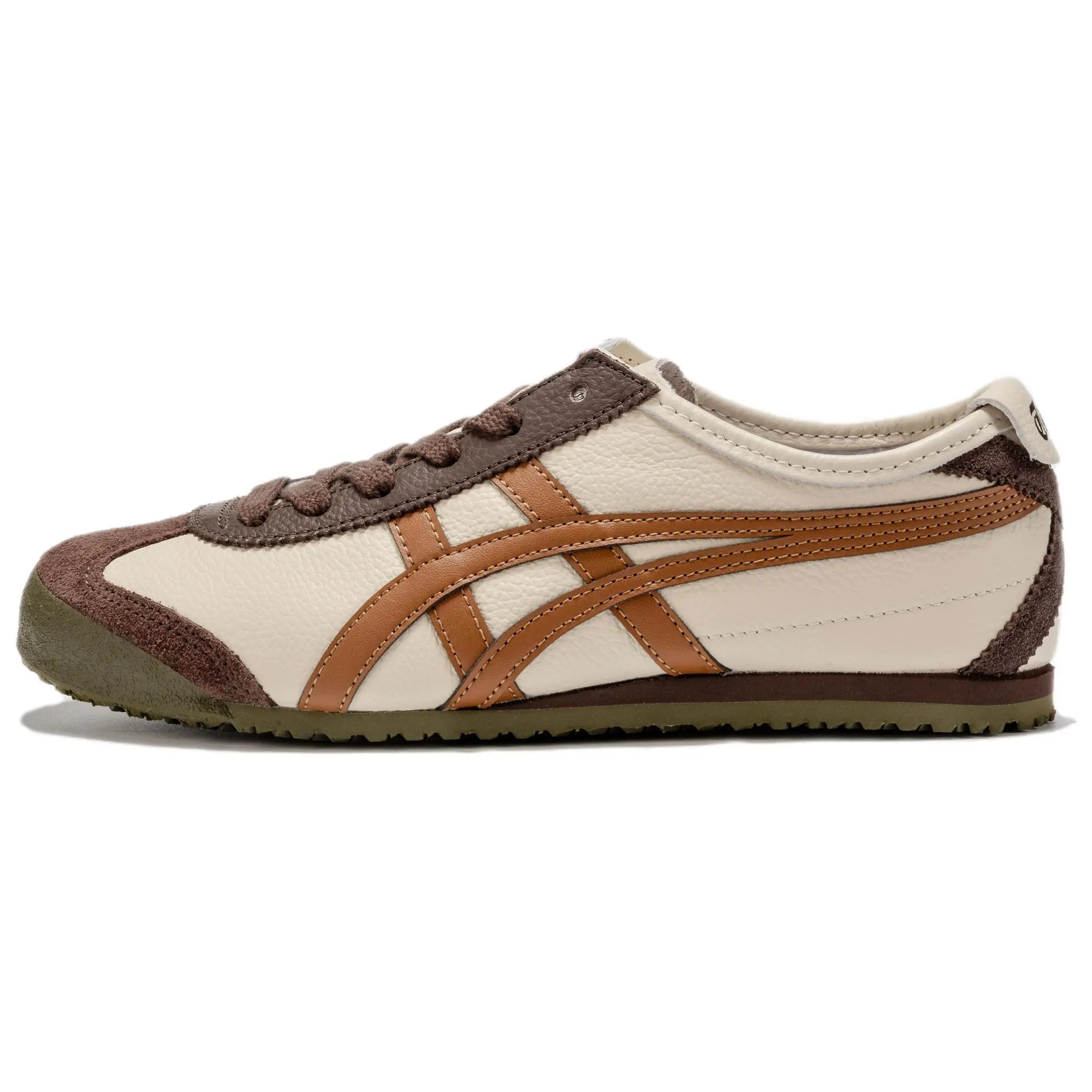 Onitsuka Tiger Mexico 66 Anti-Slip Wear-Resistant Low-Top Casual Shoes Unisex Beige Umber Brown Versatile Durable 1183B771-251