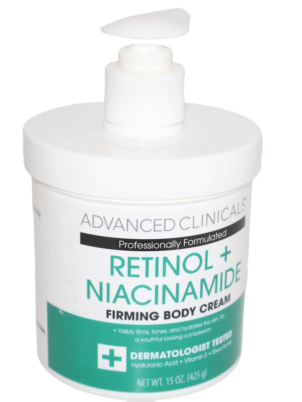 Advanced Clinicals Retinol + Niacinamide Firming Body Cream – 15 oz – New Moisturizers Skin Repair